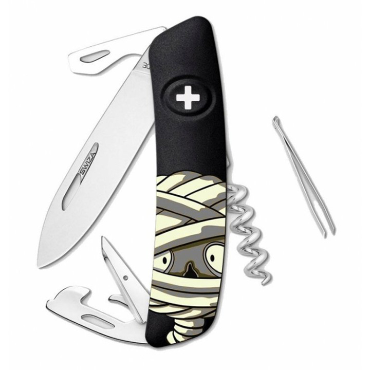 Vreckový švajčiarsky nôž Swiza D03 Mummy Black