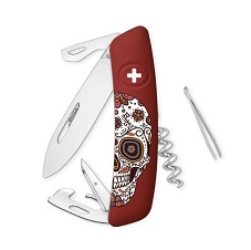 Vreckový švajčiarsky nôž Swiza D03 Mexican Skull Red Vreckový švajčiarsky nôž Swiza D03 Mexican Skull Red