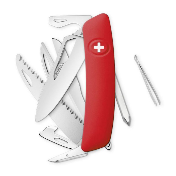 Vreckový nôž Swiza SH10R Single Hand, červený