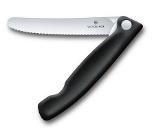 Skladací nôž na ovocie a zeleninu Victorinox zúbkovaná čepeľ, čierny Skladací nôž na ovocie a zeleninu Victorinox zúbkovaná čepeľ, čierny