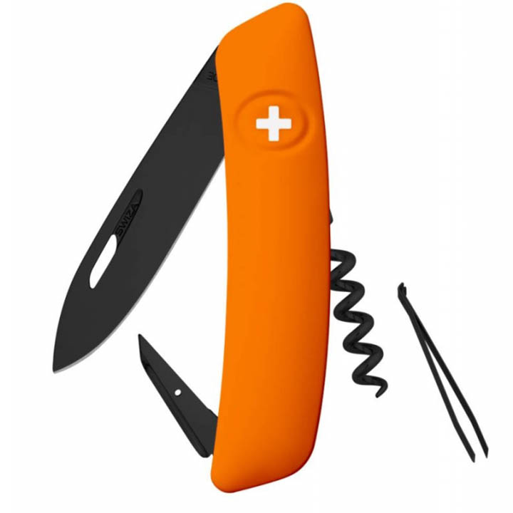 Vreckový nôž Swiza AllBlack D01, Orange