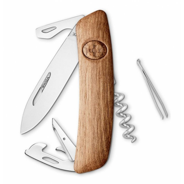Vreckový švajčiarsky nôž Swiza D03 Wood Walnut